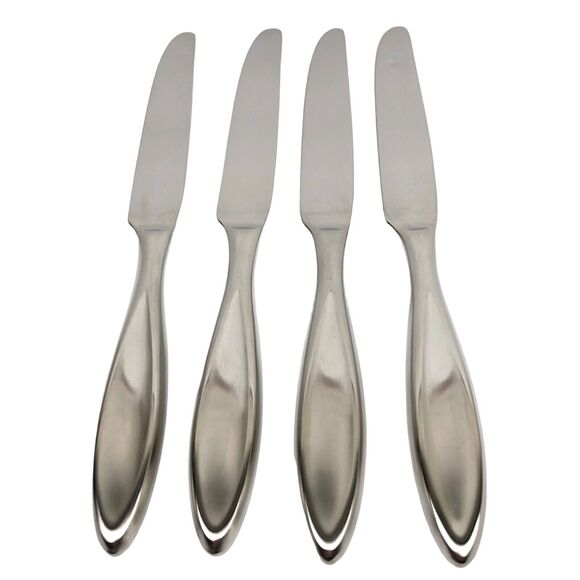 Unused Yamazaki De Sousa TOSCANI SOLARI Dinner Knife Set of 4 Stainless Flatware - Picture 4 of 8